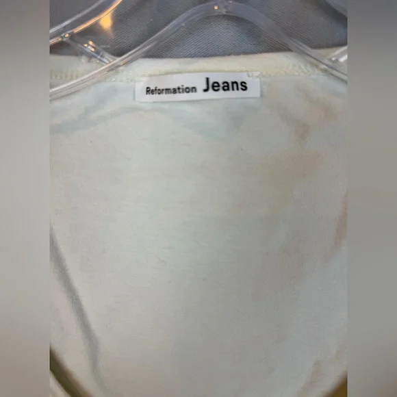 Reformation White Puff Sleeve Tee- Size Small - Picture 5 of 7